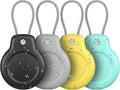 for AirTag Holder Waterproof Case with Keychain, Hidden Air Tags-4 Pack for Apple Air Tag Holder with Wire Cable Lock Key Ring Chain Air Tagholder Accessories for GPS Item Tracker Kids,Keys,Luggage