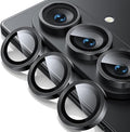 WSKEN for Z Fold 7 Camera Lens Protector Case Cover - Ultra HD Anti-Reflective Tempered Metal Glass Anti Scratch Rear Camera Screen Protector Film for Samsung Galaxy Z Fold 7 5G Accessories,Black