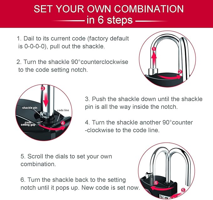 ZHEGE Travel Locks, TSA Approved Locks for Luggage, Baggage, 4 Digit Combination Zipper Padlocks for Backpack, Tent, Gym Locker (2 Pack, Black)