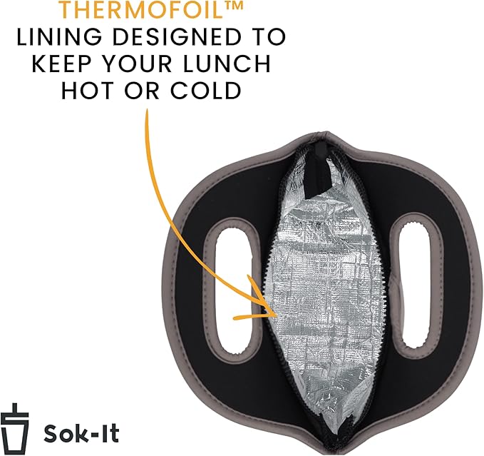 Sok It LunchTote Zippered Bag Insulated Neoprene Caddy (Millennial Pink, X-Large 6.5 Quart Lunch Tote)