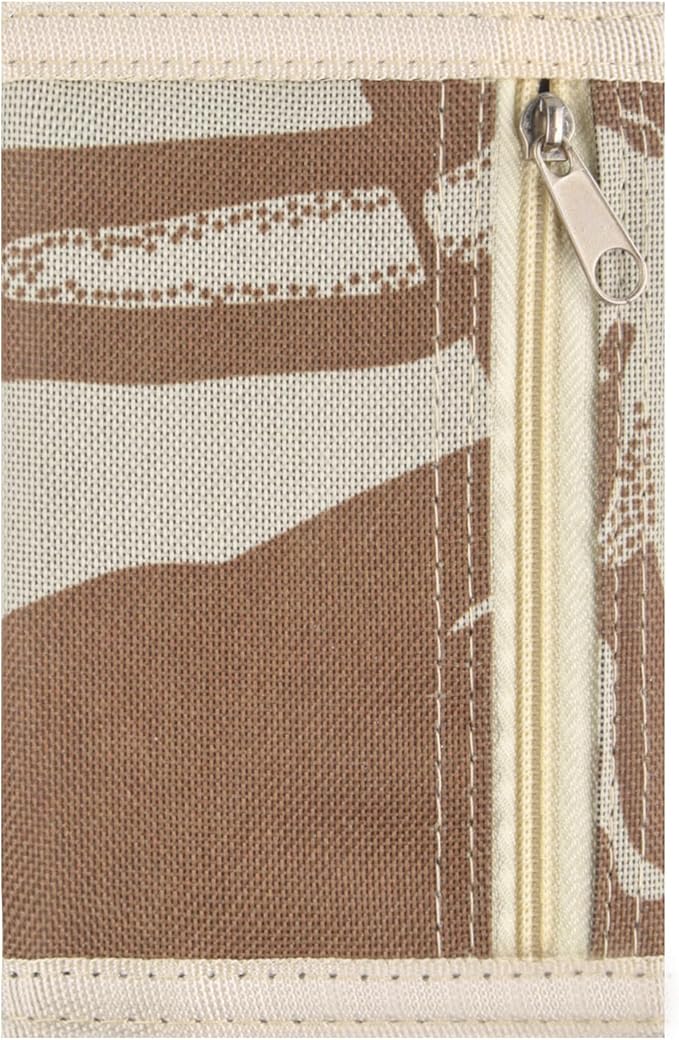 NEICY RFID Blocking Canvas Wallet for Men and Women - Camo Trifold Outdoor Sports Wallets with Magic Sticker for Teen Kids (Camo Desert)