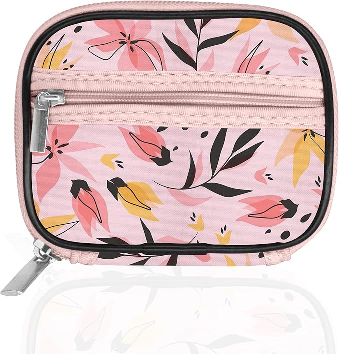 Serfeymi Weekly Travel Pill Organizer Pill Case for Purse with Removable 7 Day Pill Box, Fashionable Travel Medicine Organizer Pill Container for Medicine, Vitamin, Supplement - Pink 03