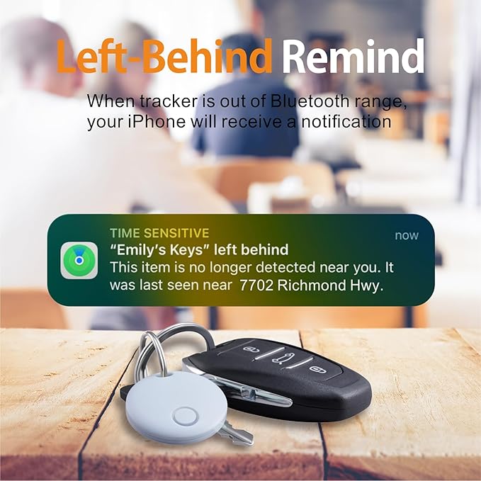 Reyke Air Tracker 4 Pack, Smart Tag Luggage Finder, Works with Apple Find My (iOS Only), Item Locator for Keys, Luggage, Backpack, IP67 Waterproof