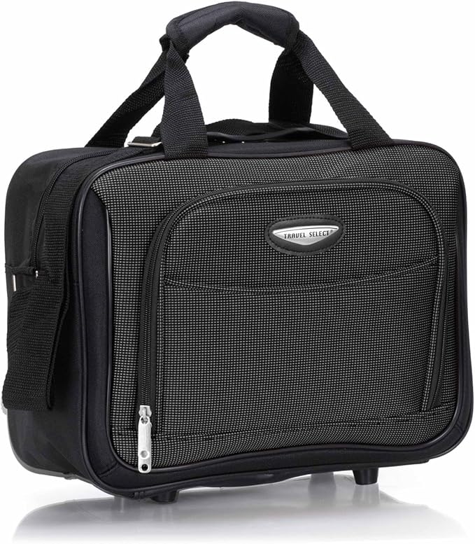 Travel Select Amsterdam Expandable Softside Rolling Upright Luggage, 2 Wheels, Gray, 2 Piece Set (21/29)