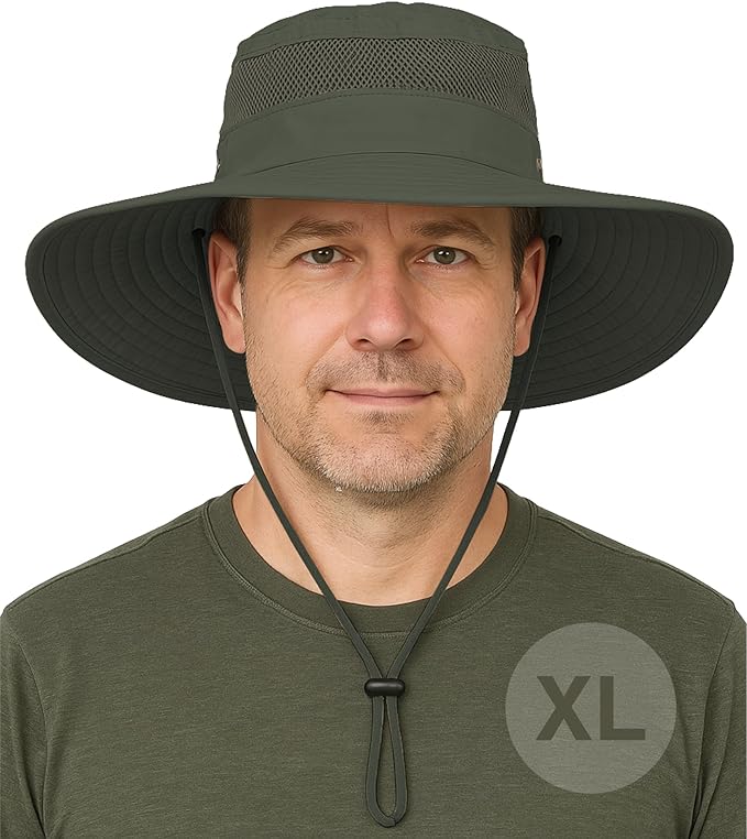 GearTOP Safari Sun Hat for Men and Sun Hats for Women UV Protection UPF 50+ Hiking, Gardening, Fishing