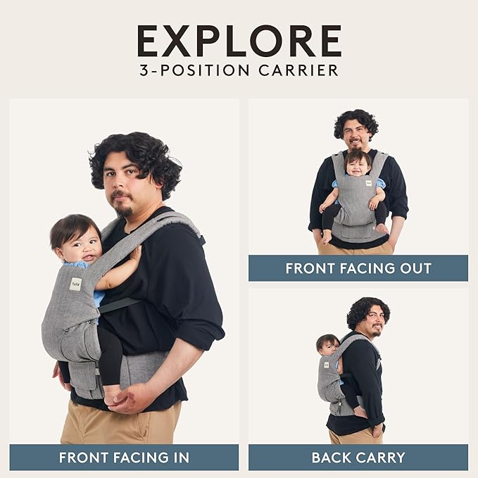 Baby Tula Explore Carriers - Breathable Baby Carrier Newborn to Toddler - Adjustable Toddler Carrier - Multiple Ergonomic Positions Front and Back - Ergonomic Fit for 7-45 lb - Mesh, Urbanista