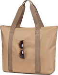 LEDAOU Beach Bags for Women, Beach Bags Waterproof Sandproof, Packable Beach Tote Bag with Zipper Travel Sports