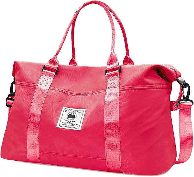 Travel Duffle Bag, Waterproof Sport Tote Gym Bag for Women Men, Overnight Weekender Carry On Bag with Wet Pocket