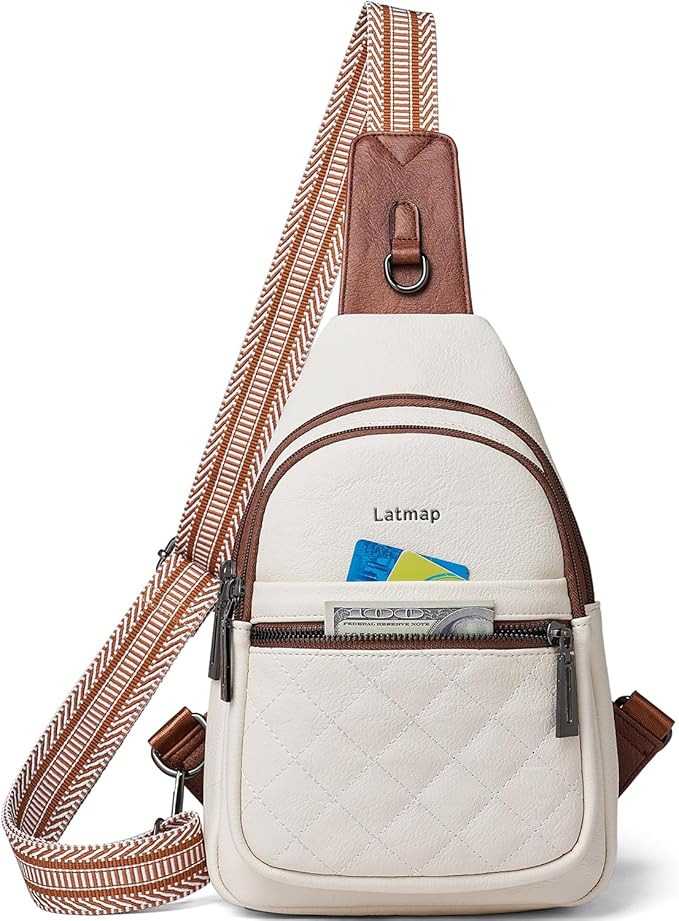 Sling Bag For Women Fanny Pack Crossbody Travel Shoulder Belt Bags Tote Backpack Purse Faux Leather