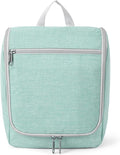 Della Gao Hanging Toiletry Bag for Men and Women, Portable Travel Makeup Bag Cosmetic Bag Toiletries Organizer, Bathroom Bag, Water Resistant Nylon - Green