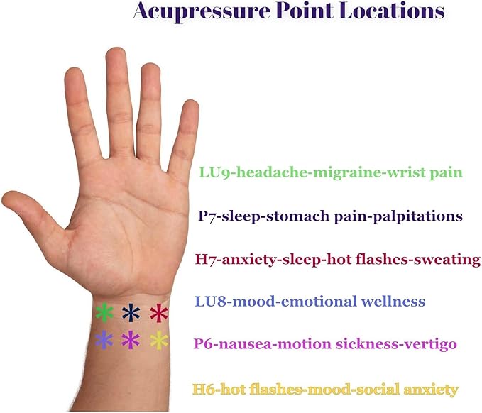 AcuBalance Motion Sickness Bracelets – Comfortable Waterproof Acupressure Band for Natural Nausea Relief, Ideal for Travel (Pair), Pink (Large 8)