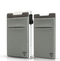 Slim Wallet for Men and Women,Pop Up Credit Card Wallet Metal Minimalist Cards Holder with Money Pocket,Small Ultralight Aluminum RFID Blocking Wallets 6-12 Card Capacity,Silver