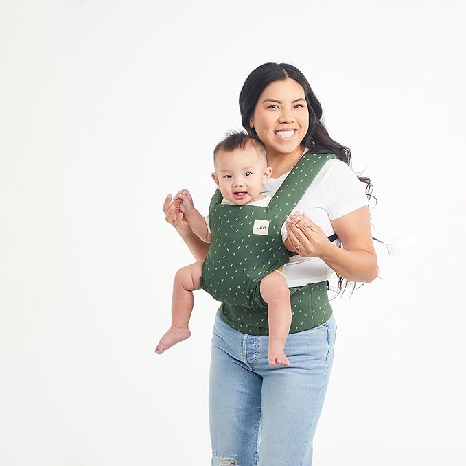 Baby Tula Explore Carriers - Breathable Baby Carrier Newborn to Toddler - Adjustable Toddler Carrier - Multiple Ergonomic Positions Front and Back - Ergonomic Fit for 7-45 lb - Cotton, Seedling