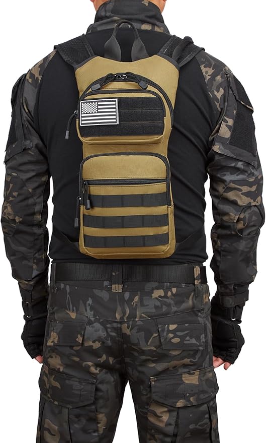 ATBP Insulated Water Hydration Pack Bag with 3L TPU Bladder Tactical Molle Hydration Backpack for Hiking Cycling Running