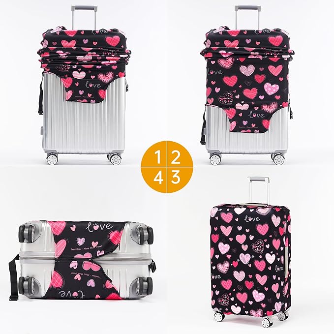 TRAVELKIN more than travel Luggage Covers For Suitcase Tsa Approved,Suitcase Cover Protector Fit 18-32 Inch Luggage