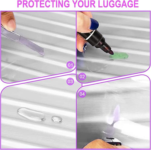 20 Inch Full Clear PVC Suitcase Cover Protectors for TSA Approved Travel Luggage Protector Covers Set Transparent Luggage Case Suitable for 19"-20" Full Clear
