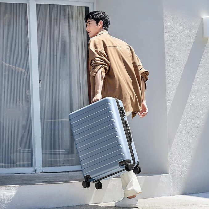 Carry on Luggage 22 X 14 X 9 Airline Approved, 20 Inch Luggage for 3-5 Days Travel, Double Spinner Wheels, 100% Hardshell PC, TSA Lock (03-Shadow (Basic), Checked 26-Inch)