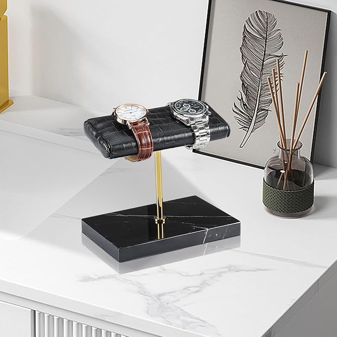 LYS&LYX Watch stand watch display stand watch holder watch Handcrafted watch holder (2--black/glod/croco)