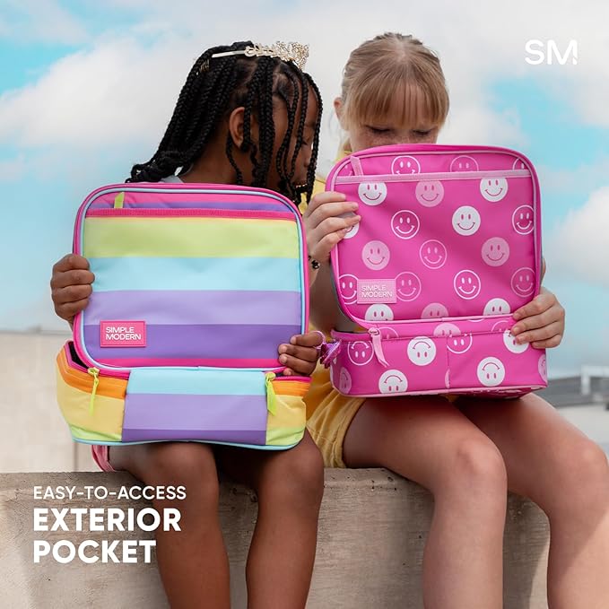 Simple Modern Kids Lunch Box for School | Reusable Insulated Lunch Bag for Toddler, Girl, and Boy | Meal Containers with Exterior & Interior Pockets | Hadley Collection | Under the Sea