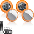 2025 New [Apple MFi Certified] (iOS Only) Air Tracker Tag-4 Pack, Bluetooth Tracker for Apple Find My, Replaceable Battery, Key Finder and Item Locator Smart Tag for Keys, Bags, Luggage, Pet, (Orange)
