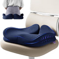 Seat Cushions for Office Chairs - Ergonomic Tailbone Pain Pressure Relief Seat Cushion - Extra Large & Thick Design Memory Foam Office Chair Cushion, 21.2" W X 16.5" L (Blue)