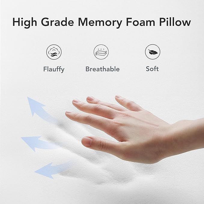 Travel Pillow, 100% Pure Memory Foam Travel Neck Pillow Airplane Neck Support Ergonomic Design for Traveling Suitable for Airplanes,Offices and Cars (Pink)