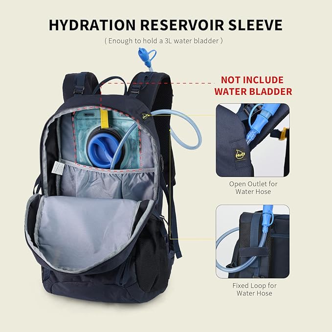 SKYSPER Hiking Backpack for Men Women, 35L Travel Backpack Waterproof Camping Backpack Outdoor Lightweight Daypack