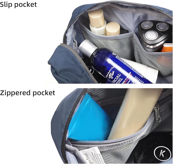 Travel Toiletry Bag 8L for Women, Large Packing Cube with Waterproof TPU Wet/Dry Compartment (02 Valkyrie Red)