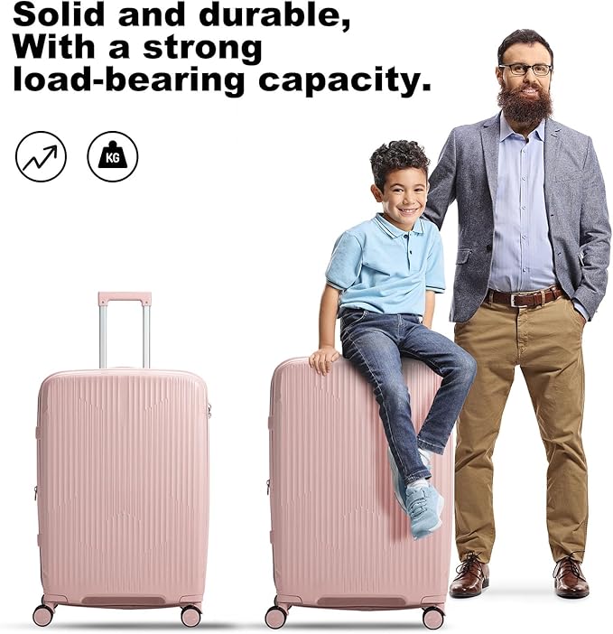 Nazhura Luggage Set, 3-Piece Hardside Suitcase Set, 20-inch Carry On, 24-inch, 28-inch Luggage