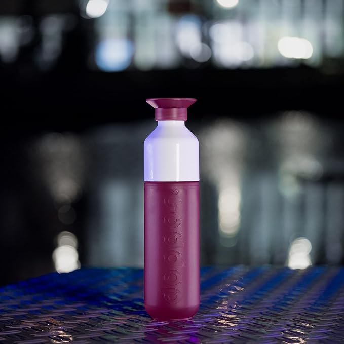 Preserve Dopper Water Bottle, 15.25 Ounce, Funky Fuchsia
