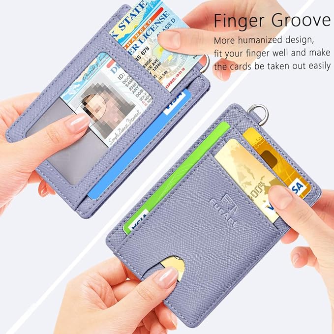 FurArt Slim Minimalist Wallet, Front Pocket Wallets, RFID Blocking, Credit Card Holder for Men & Women