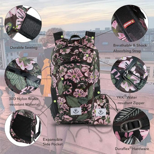 4Monster Hiking Daypack,Water Resistant Lightweight Packable Backpack for Travel Camping Outdoor