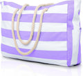 Becokan Beach Bags for Women Large Waterproof Beach Tote Bag Zipper Beach Bags Waterproof Sandproof Swim Pool Bag Large Tote