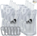 1L Hiking Collapsible Water Bottles, 6-Pack 33OZ BPA-Free Foldable Backpacking Water Bottle for Travel Camping Hiking