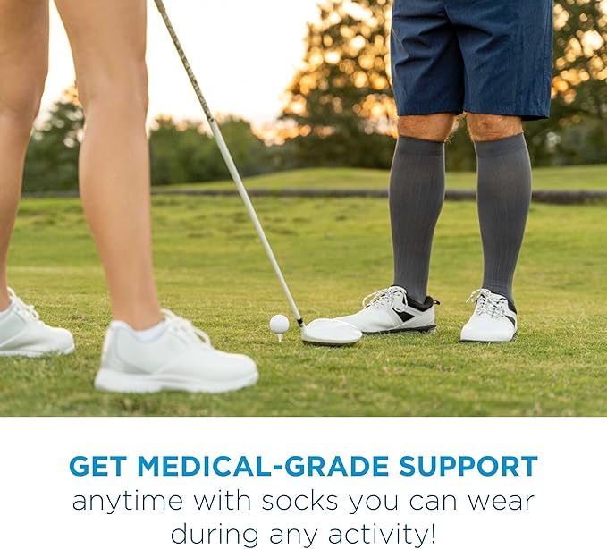 Medical Grade Compression Socks for Men & Women 15-20 mmHg by OrthoSleeve (White, Medium)