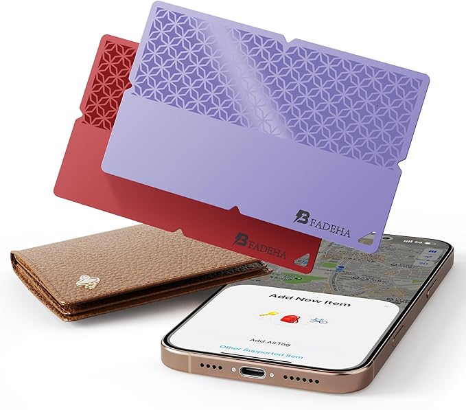 2025 [Apple MFi Certified] (iOS Only) Bluetooth Tracker Smart Finder for Apple Find My, iPhone Card Wallet Finder GPS Tracker, 5-10 Years Battery, Keys Finder and Item Locator for Keys, Bags, Passport
