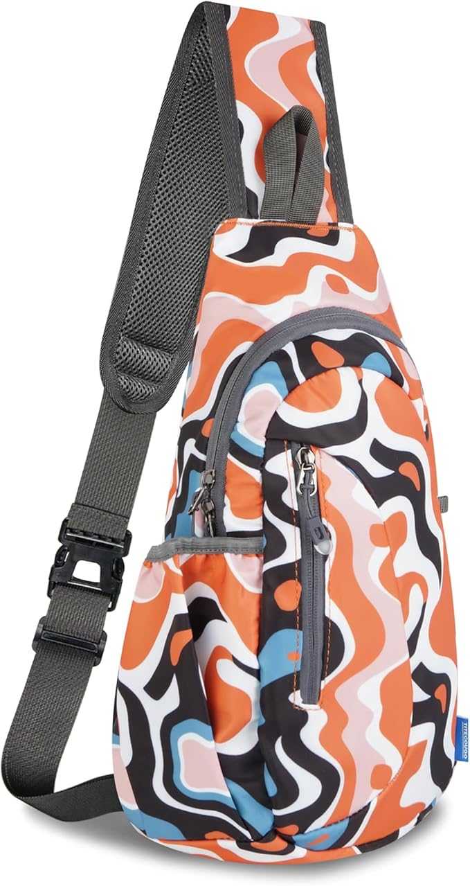 TITECOUGO Small Sling Bag, Lightweight Crossbody Backpack for Men Women, Shoulder Bag for Sports and Outdoor
