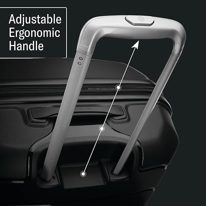 Samsonite Freeform Hardside Expandable with Double Spinner Wheels, White, Checked-Medium 24-Inch