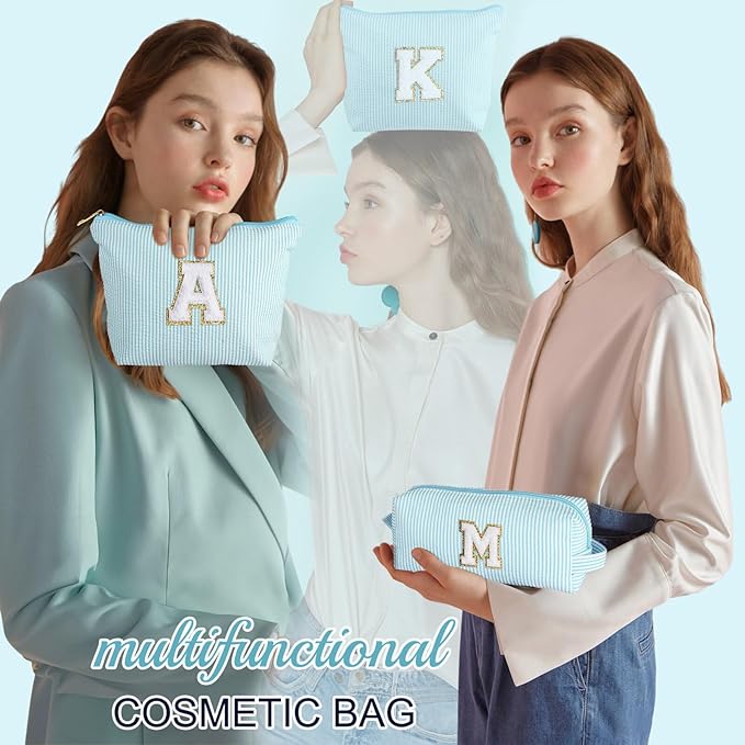 YOOLIFE Personalized Mothers & Graduation Gifts - Initial Cute Monogram Makeup Bags