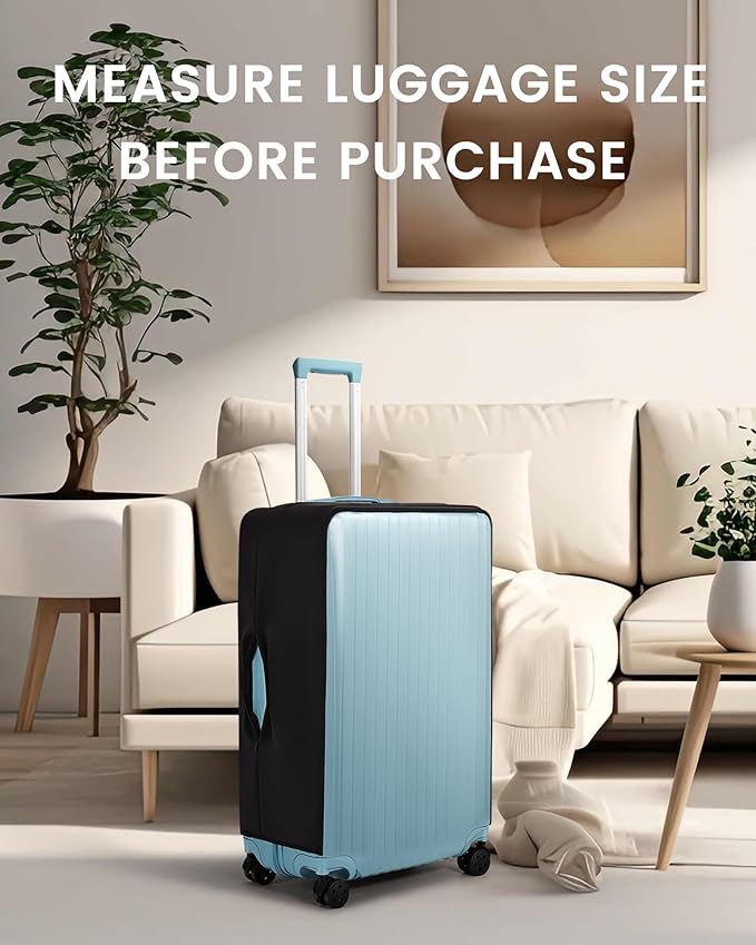 Travelkin Clear Luggage Cover Protectors For Suitcase Transparent TPU Suitcase Cover Protector Fit 18-32 Inch Luggage