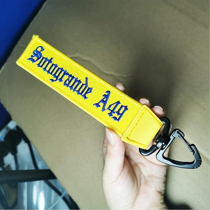 Custom Luggage Tags, Custom Personalized Luggage tag Name, Embroidery Key Ring Accessories for Car, Luggage, Crate,Gear