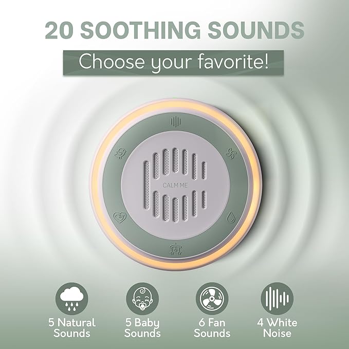 (3 Pack) Calm Me White Noise Machine for Office Privacy & Noise Canceling, Plug in Wall Sound Machine for Therapy Office Used in Hospitals Clinics & Spas, 20 Soothing Natural Sounds, Compact Design.