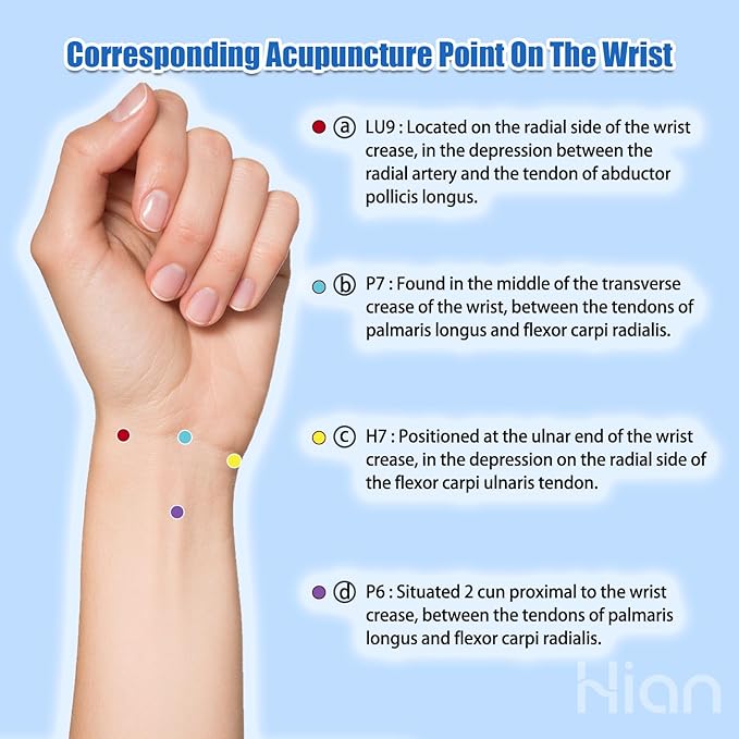 Hion Motion Sickness Bracelets Sea Sickness Wristbands for Motion Sickness/Morning Sickness/Pregnancy Nausea Anti Nausea Wristband Acupressure Nausea Bands Motion Sickness Bands（1Pair Black）