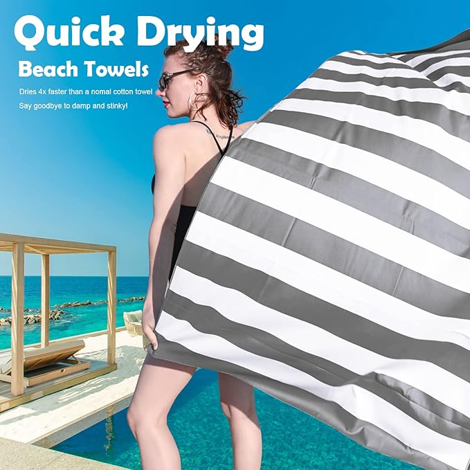 Your Choice Microfiber Quick Dry Sand-Free Beach Towel for Adults & Kids (67x35 Inch, 60x30 Inch) - Oversized, Compact, Lightweight, Absorben