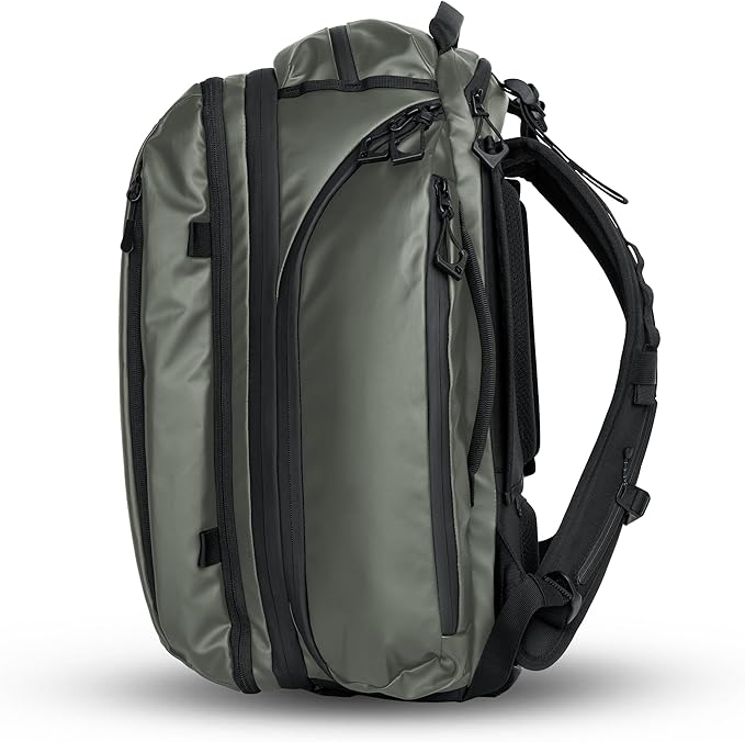 WANDRD TRANSIT Travel Backpack (35L): Expandable Carry-On Travel Backpack – Weather-Resistant, Laptop Compartment, Dual Side Access & Camera Cube Compatible Adventure Bag