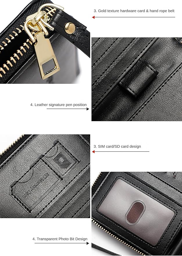 Rowgins Rfid Blocking Passport Holder Wallet, Rowgins Rfid Passport Holder with Zipper, PU Leather PassportHolder for Travel (PINK)