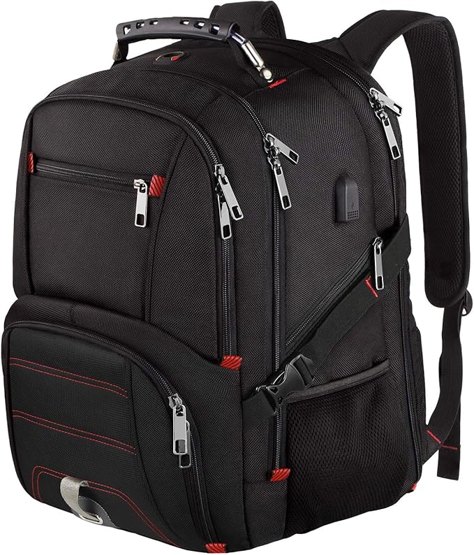 LTINVECK Travel Laptop Backpack, Extra Large Backpack for Men Women with USB Charging Port, TSA Friendly Heavy Duty Big Business Computer Bag Tech Backpacks Bag Fit 17 Inch Laptops, RFID Backbag