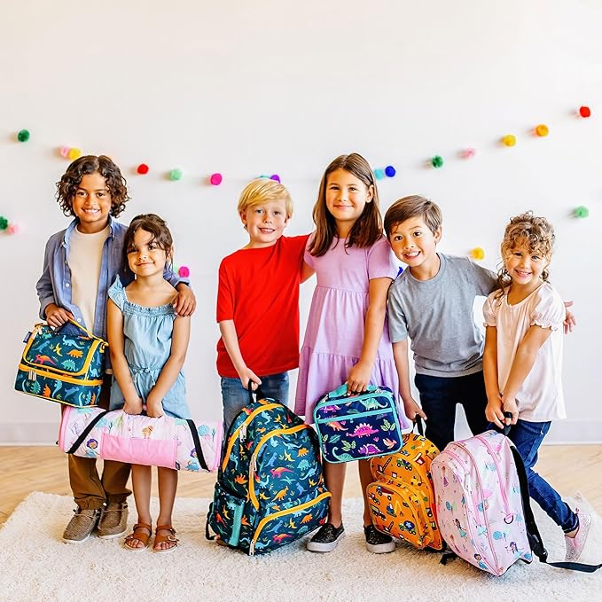 Wildkin Kids Insulated Lunch Box – Durable and Reusable for School & Travel - Pink Giraffe