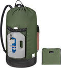 BALEINE 150L Laundry Bag Backpack, 900D Oxford Fabric Large Travel Laundry Bags with Shoulder Straps and 2 Mesh Pockets for College Dorm, Apartment, Laundromat (Green, 150L)