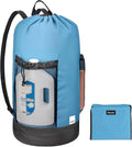 BALEINE 150L Laundry Bag Backpack, 900D Oxford Fabric Large Travel Laundry Bags with Shoulder Straps and 2 Mesh Pockets for College Dorm, Apartment, Laundromat (Blue, 150L)